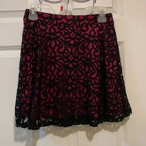A.Byer skirt 3. Pink/Fuschia w black lace overlay
